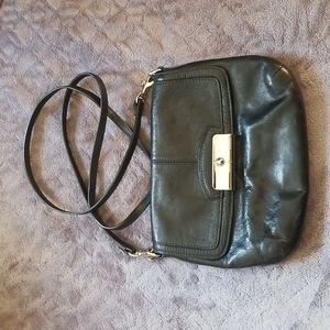 Coach Black small crossbody leather purse EUC